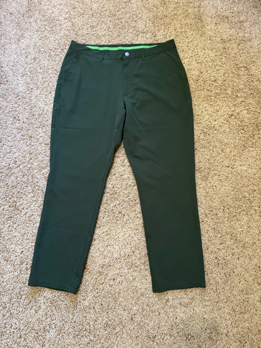 Bonobos Forest Green Golf Technical Outdoor Pants Size 36/30 Athletic Fit